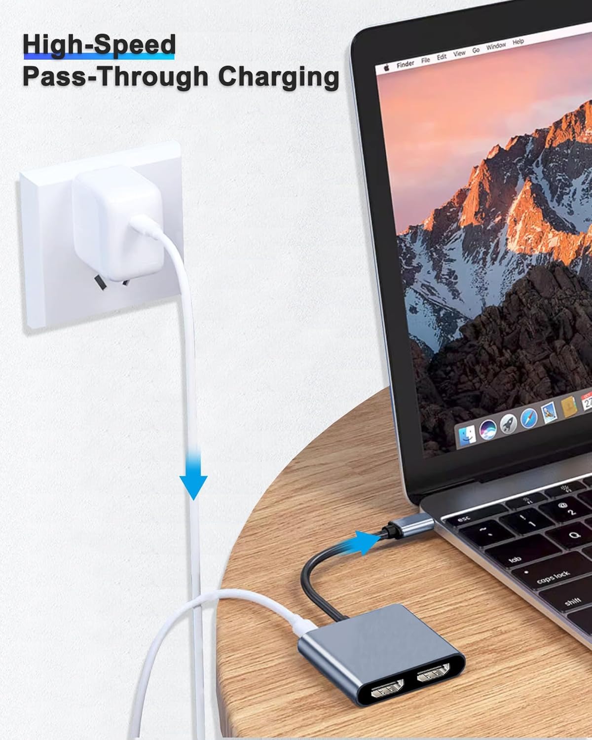 USB C to Dual 4K HD Display Ad - đánh giá và giá Desk Setup Usb Hub