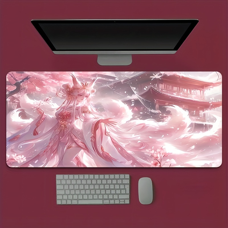 Anime Fox Girl Desk Mat, Exten - đánh giá và giá Desk Setup Aesthetic