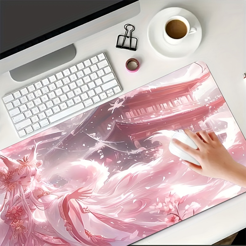 Anime Fox Girl Desk Mat, Exten - đánh giá và giá Desk Setup Aesthetic