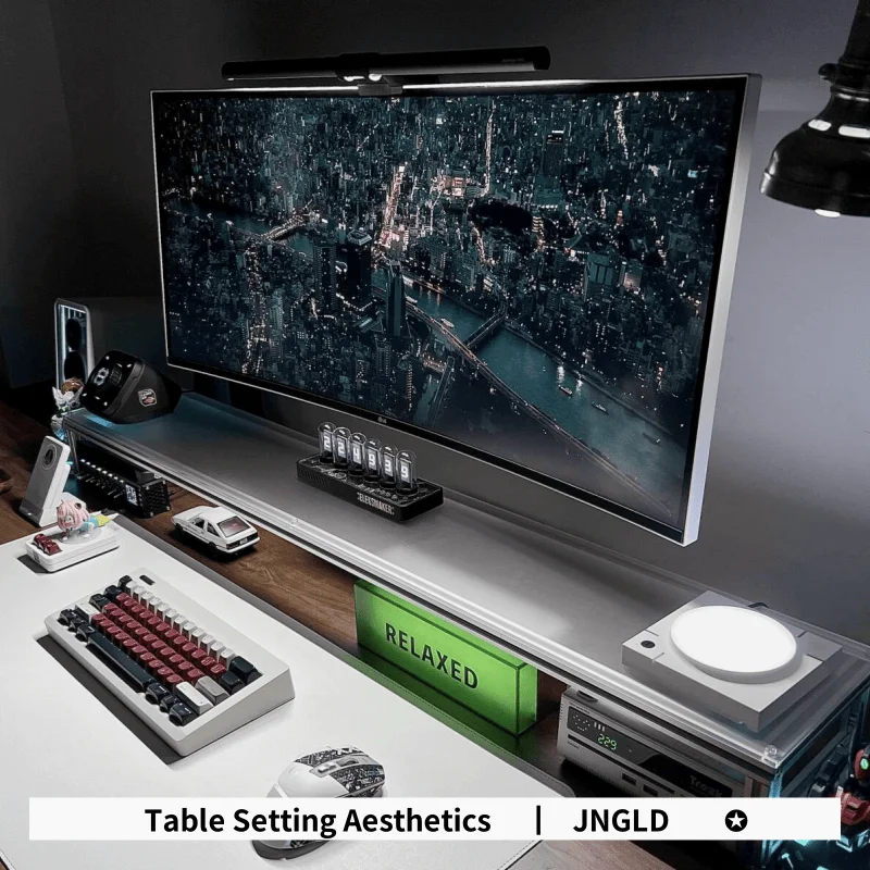 Aluminum Monitor Stand Acrylic - đánh giá và giá Desk Setup For Laptop And Monitor
