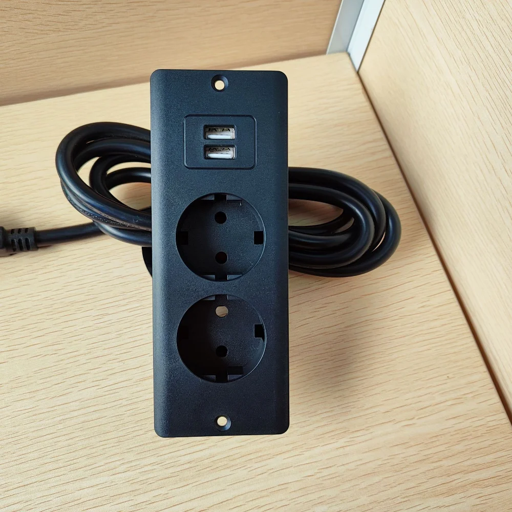 EU KR Table Recessed Sockets 2 - đánh giá và giá Desk Setup Usb Hub