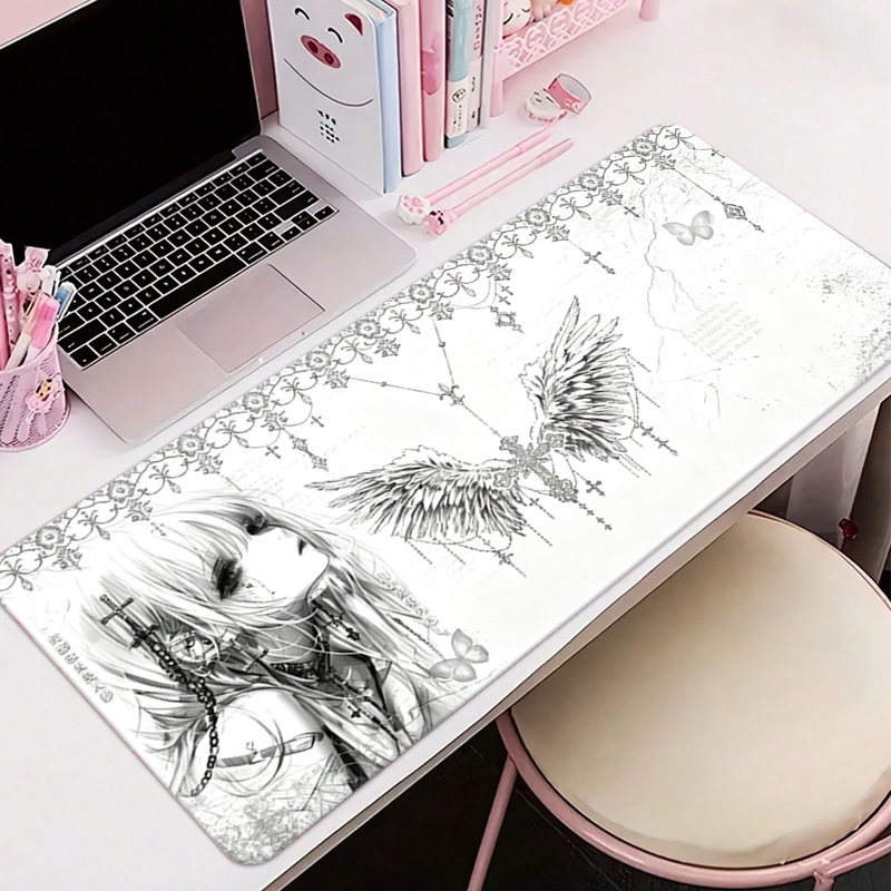 Leather Mousepad Black White A - đánh giá và giá Desk Setup Aesthetic