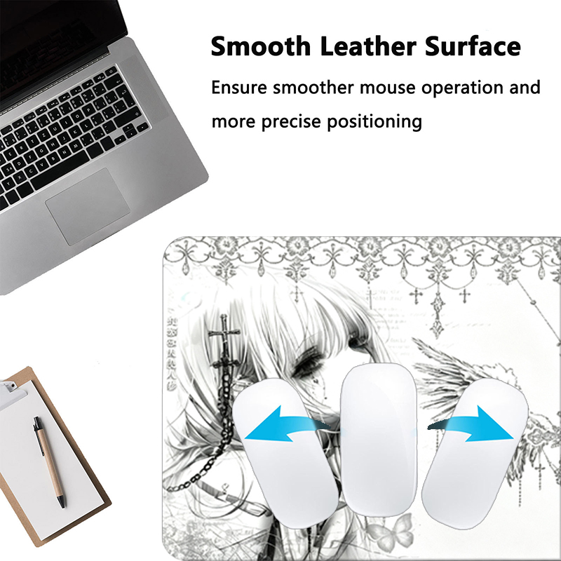 Leather Mousepad Black White A - đánh giá và giá Desk Setup Aesthetic