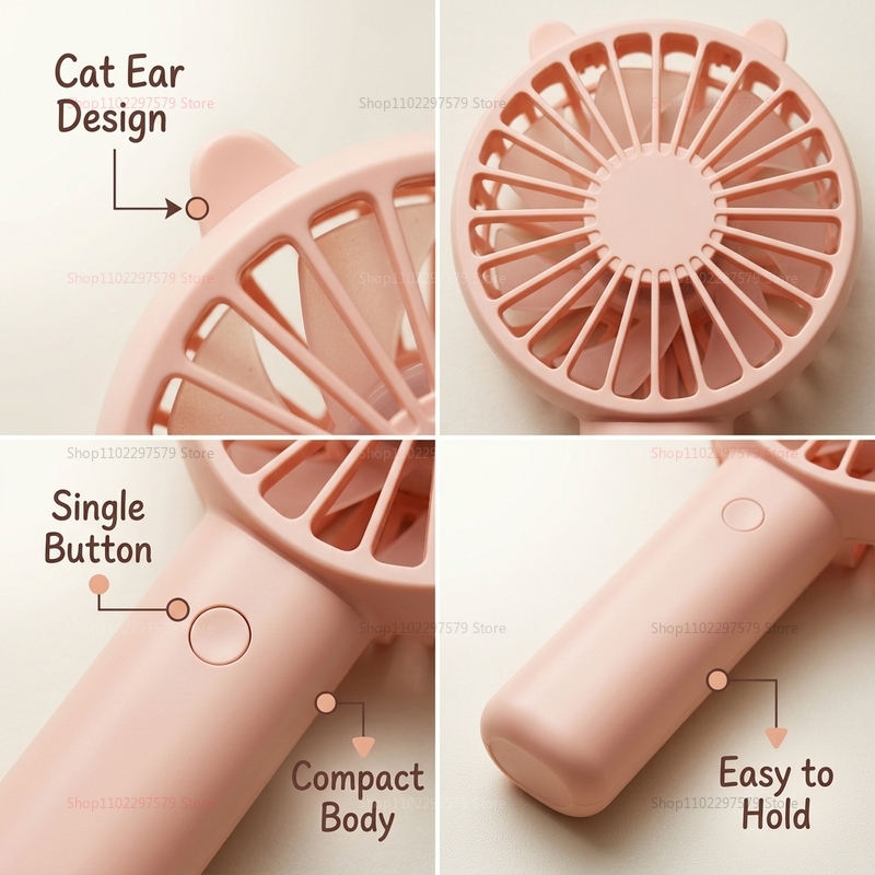 Portable Handheld Fan Mini USB - đánh giá và giá Fan Desk Small Usb
