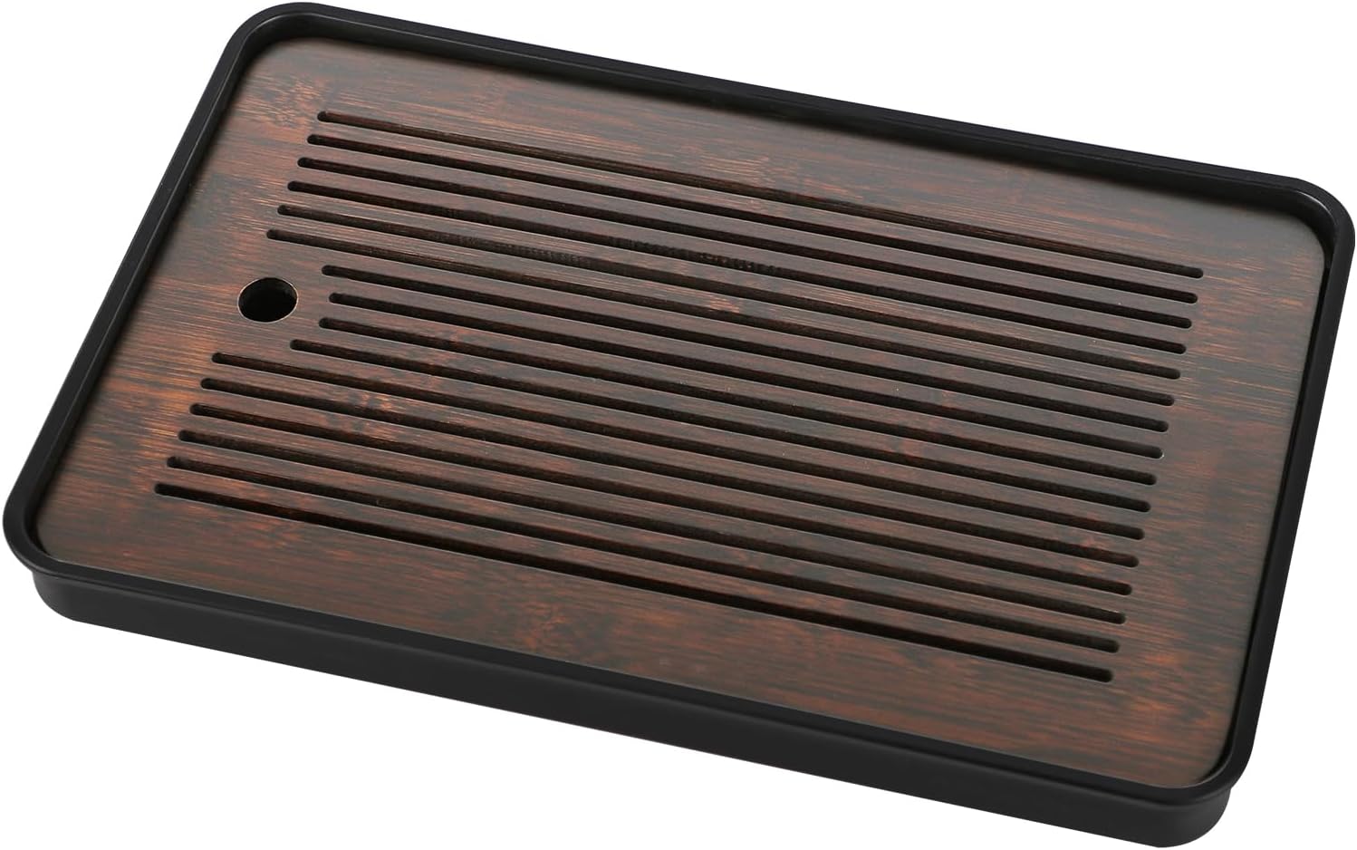 Natural Bamboo Tea Tray with H - đánh giá và giá Desk Setup Clean