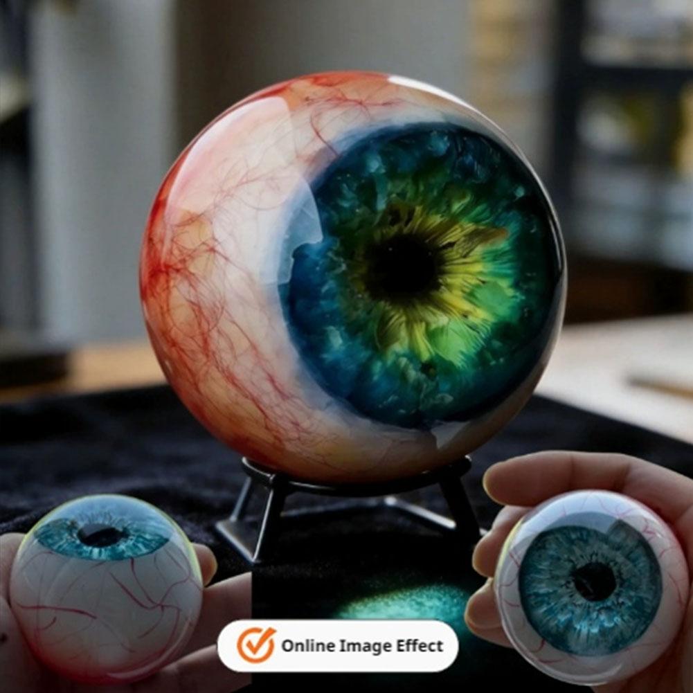 Simulated Eyeball Resin Deskto - đánh giá và giá Desk Setup Design