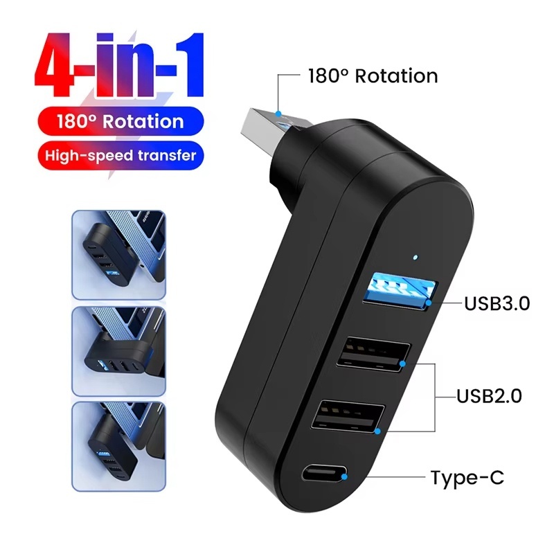 USB Hub 3.0 Mini Splitter Box  - đánh giá và giá Desk Setup Usb Hub