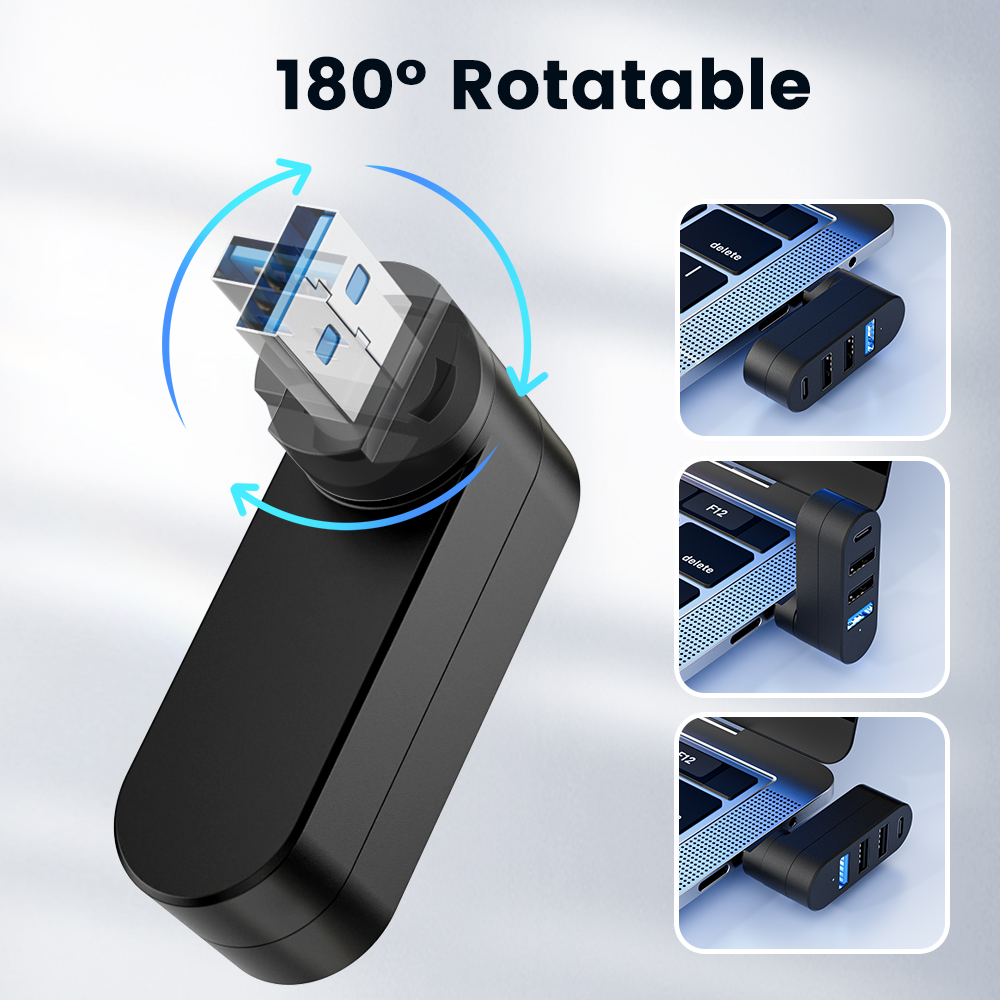 USB Hub 3.0 Mini Splitter Box  - đánh giá và giá Desk Setup Usb Hub
