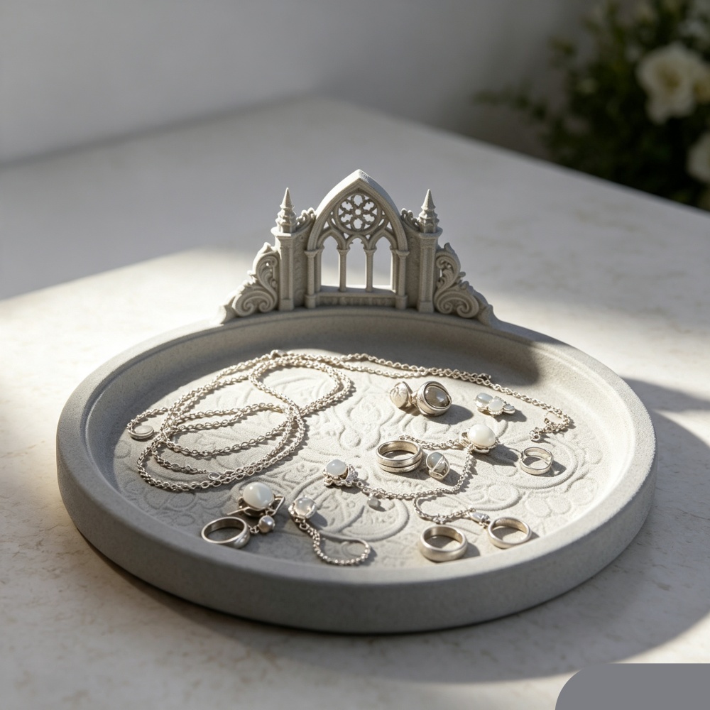 3D Printed White Gothic Cathed - đánh giá và giá Desk Setup Ideas