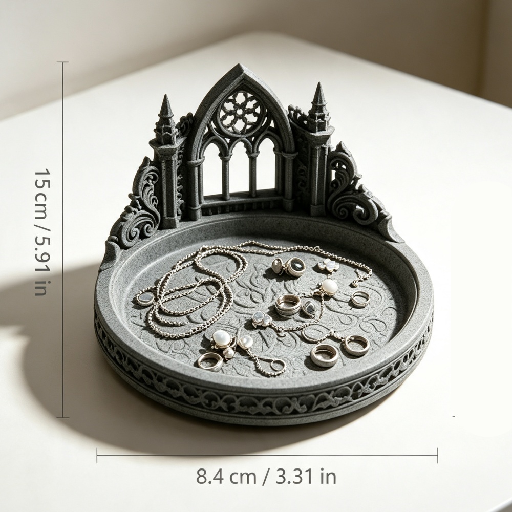 3D Printed White Gothic Cathed - đánh giá và giá Desk Setup Ideas