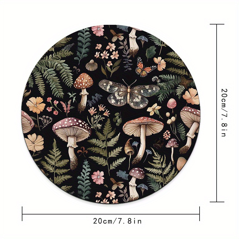 Round Forest Plant Mouse Pad R - đánh giá và giá Desk Setup Pegboard