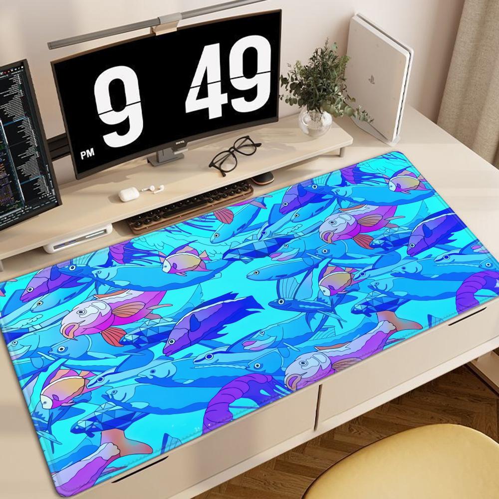 HD Printing Fish Rubber Mouse  - đánh giá và giá Desk Setup Pegboard